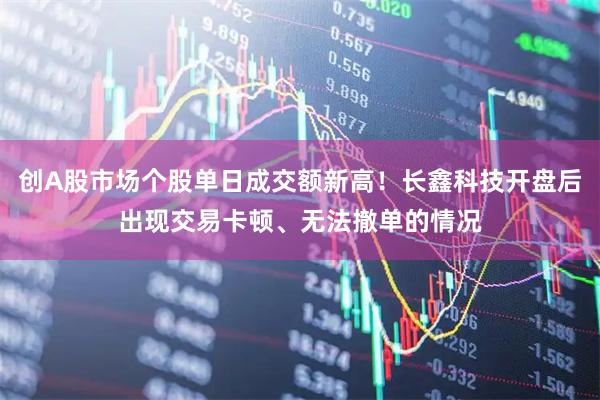 创A股市场个股单日成交额新高！长鑫科技开盘后出现交易卡顿、无法撤单的情况